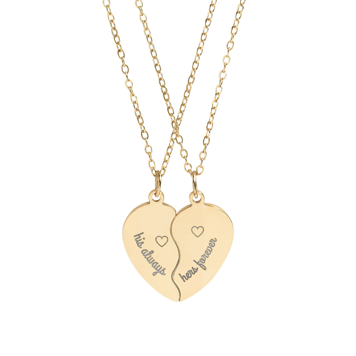 Forever Always Split Heart Necklace