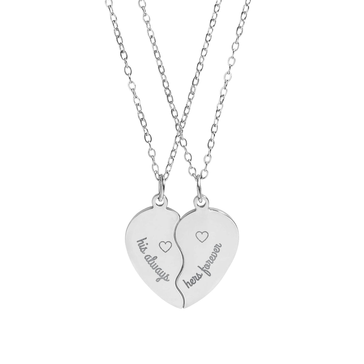 Forever Always Split Heart Necklace