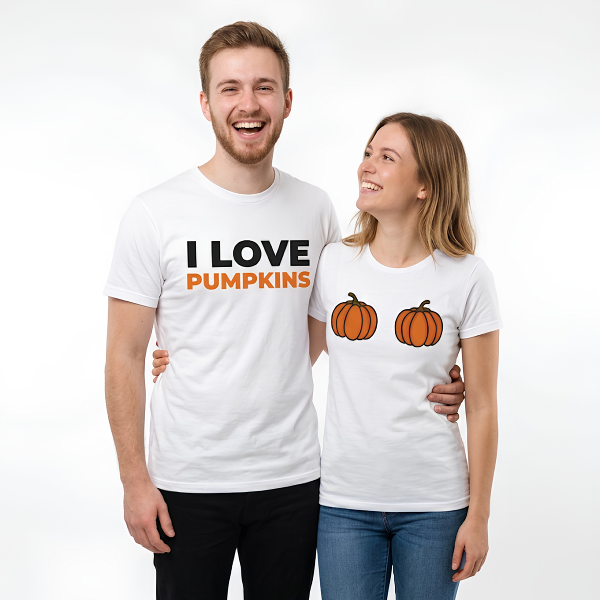 "I Love Pumpkins" Matching Set (White Tees)