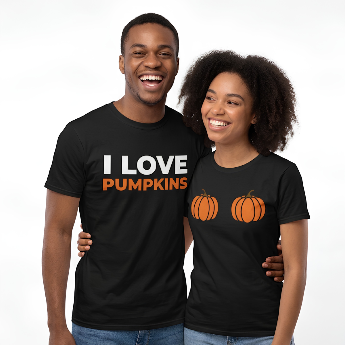 "I Love Pumpkins" Matching Set (Black Tees)