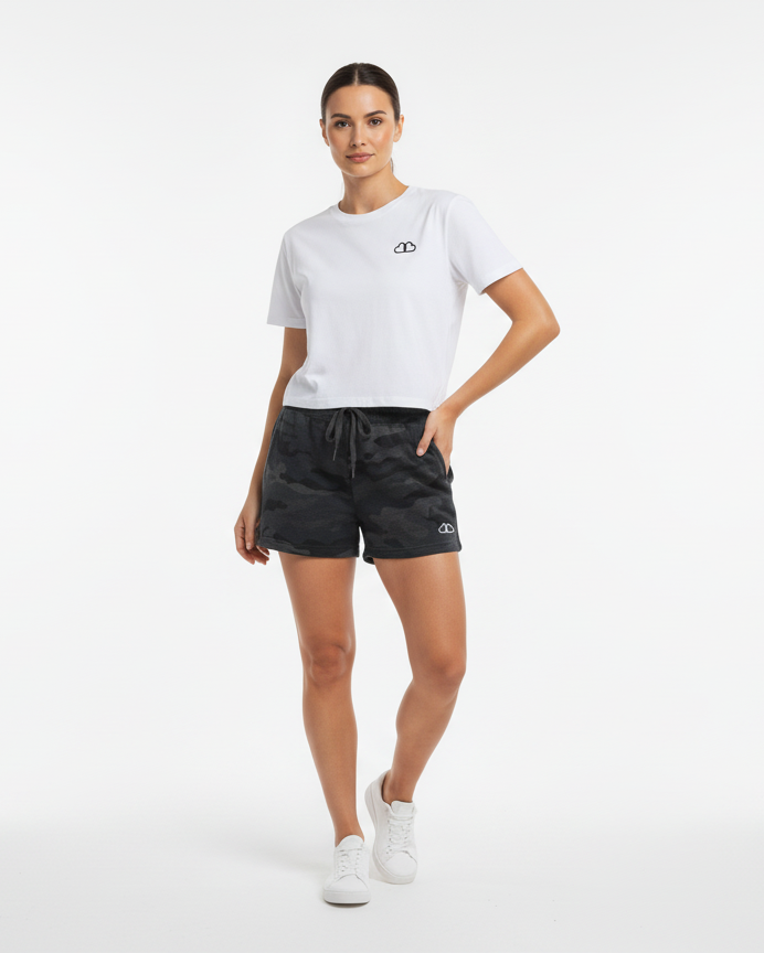 Black Camo Heather Shorts